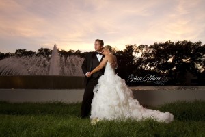 Wedding Fountain Sunset - modern chic (the knot)
