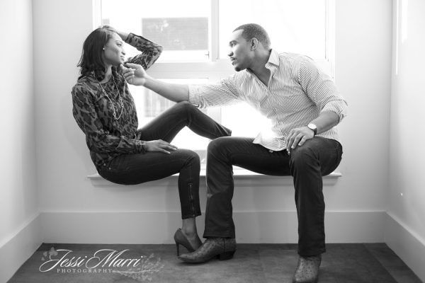 Sexy Window Couple Engagement Photography